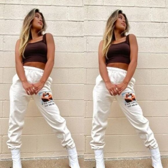 Boys Lie Let Me Go Sweatpants in Let Me Go Large New Womens Joggers - Picture 14 of 15